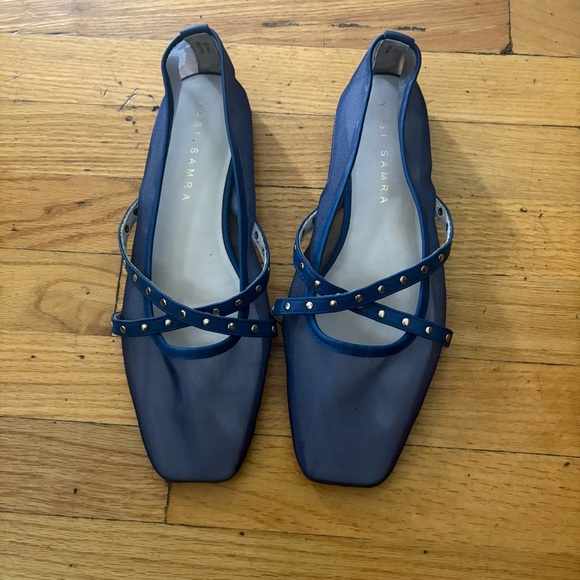 Yosi Samra Shoes - Yosi Samra Blue Mesh Ballet Flats Size 11